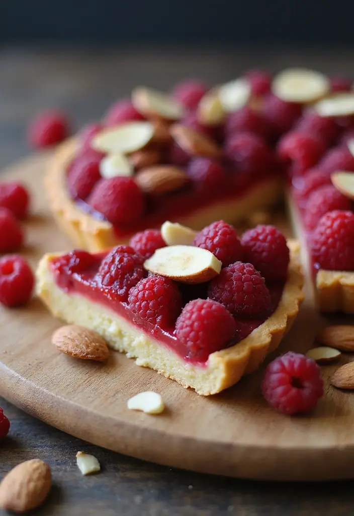 30 Elegant Vegan Tea Party Dessert Recipes to Impress Your Guests 15 30 Elegant Vegan Tea Party Dessert Recipes to Impress Your Guests - 3. Raspberry Almond Tart