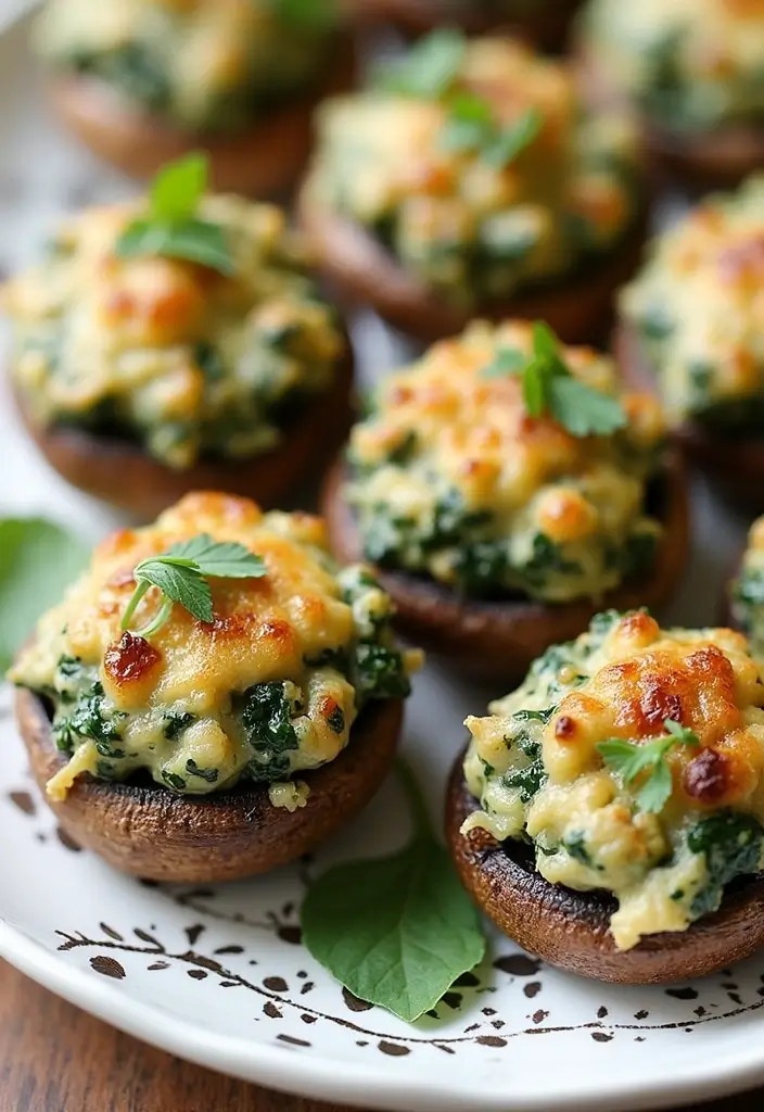 30 Gluten-Free High Tea Recipes for Elegant Gatherings 100 30 Gluten-Free High Tea Recipes for Elegant Gatherings - 16. Spinach and Feta Stuffed Mushrooms