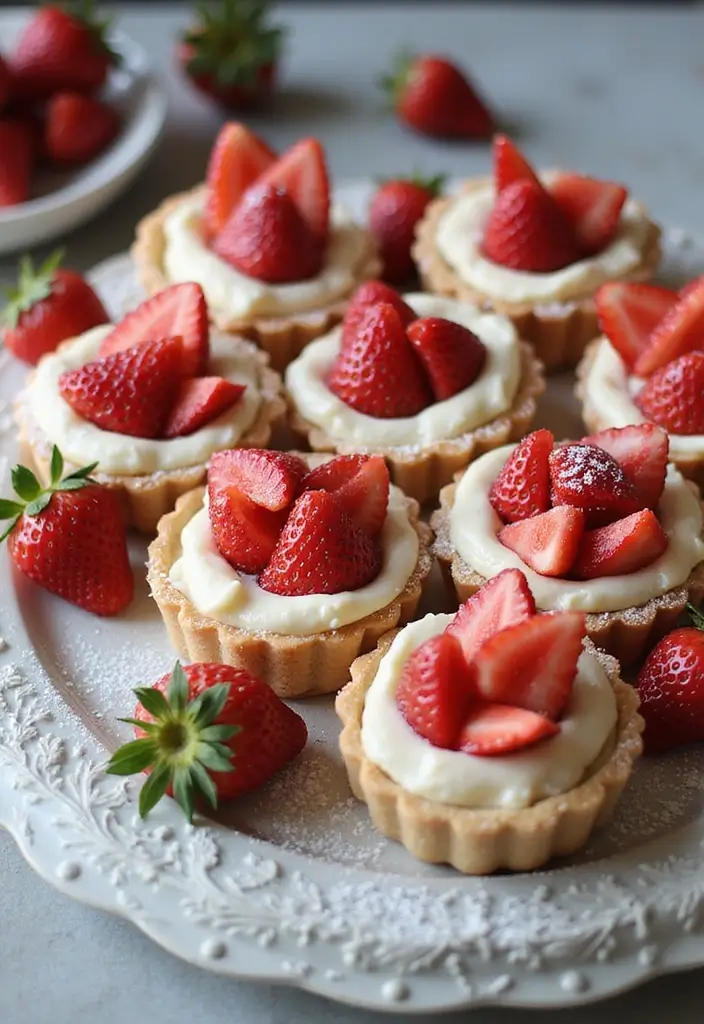 30 Gluten-Free High Tea Recipes for Elegant Gatherings 133 30 Gluten-Free High Tea Recipes for Elegant Gatherings - 21. Strawberry Almond Cream Tarts