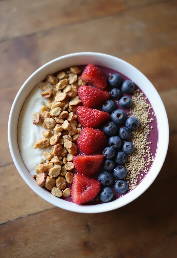 30 Gluten-Free High Tea Recipes for Elegant Gatherings 154 30 Gluten-Free High Tea Recipes for Elegant Gatherings - 24. Four Berry Smoothie Bowl