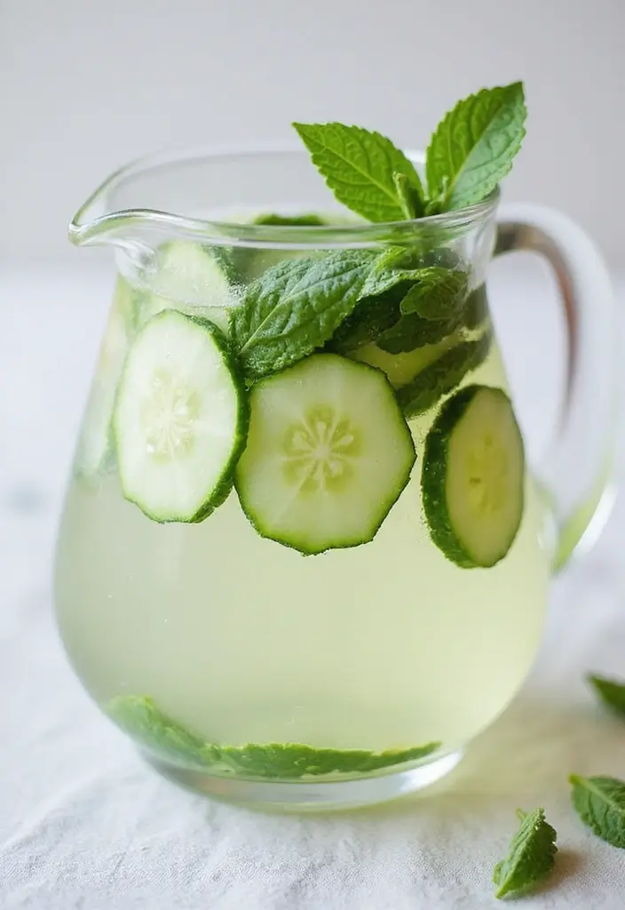 30 Gluten-Free High Tea Recipes for Elegant Gatherings 168 30 Gluten-Free High Tea Recipes for Elegant Gatherings - 26. Cucumber Mint Water