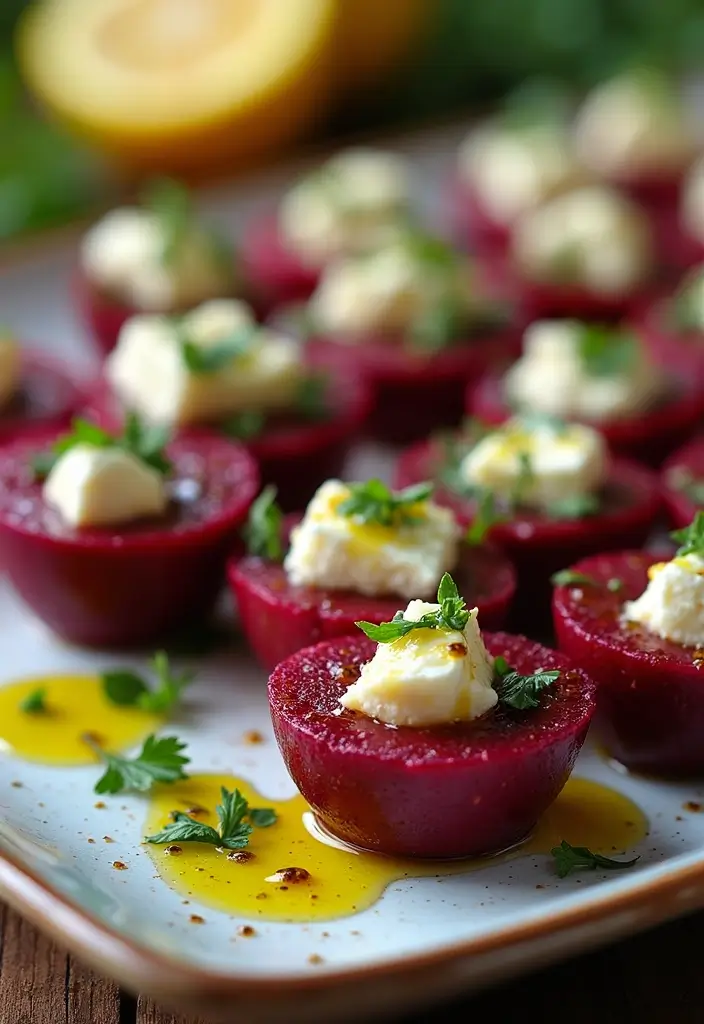 30 Gluten-Free High Tea Recipes for Elegant Gatherings 48 30 Gluten-Free High Tea Recipes for Elegant Gatherings - 8. Beetroot and Feta Bites