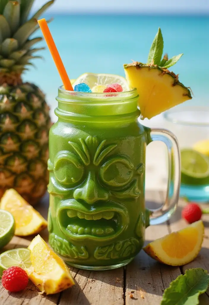 30 Green Tea Alcohol Drink Recipes for Unique Cocktails 15 30 Green Tea Alcohol Drink Recipes for Unique Cocktails - 3. Tropical Green Tea Tiki