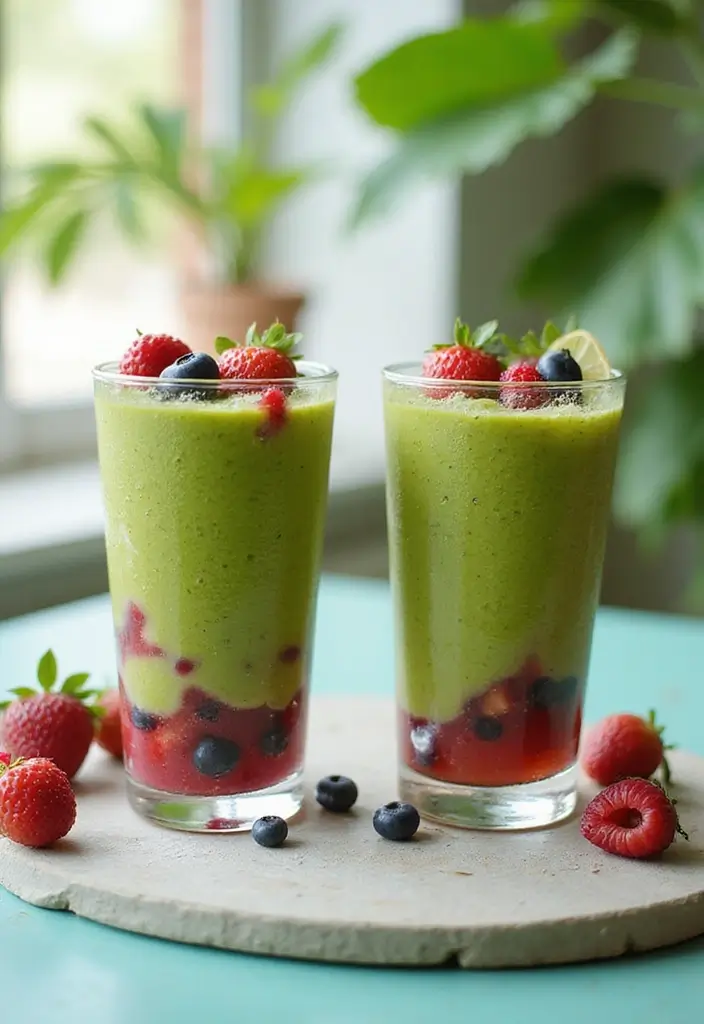 30 Green Tea Cocktail Recipes for Refreshing Evenings 135 30 Green Tea Cocktail Recipes for Refreshing Evenings - 21. Green Tea and Berry Smoothie Cocktail