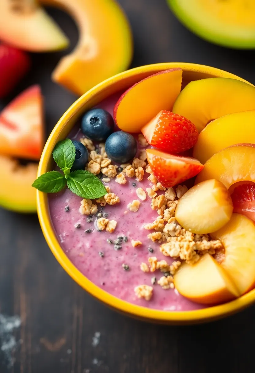 30 Green Tea Recipes for Fat Burning and Wellness - 11. Tropical Green Tea Smoothie Bowl