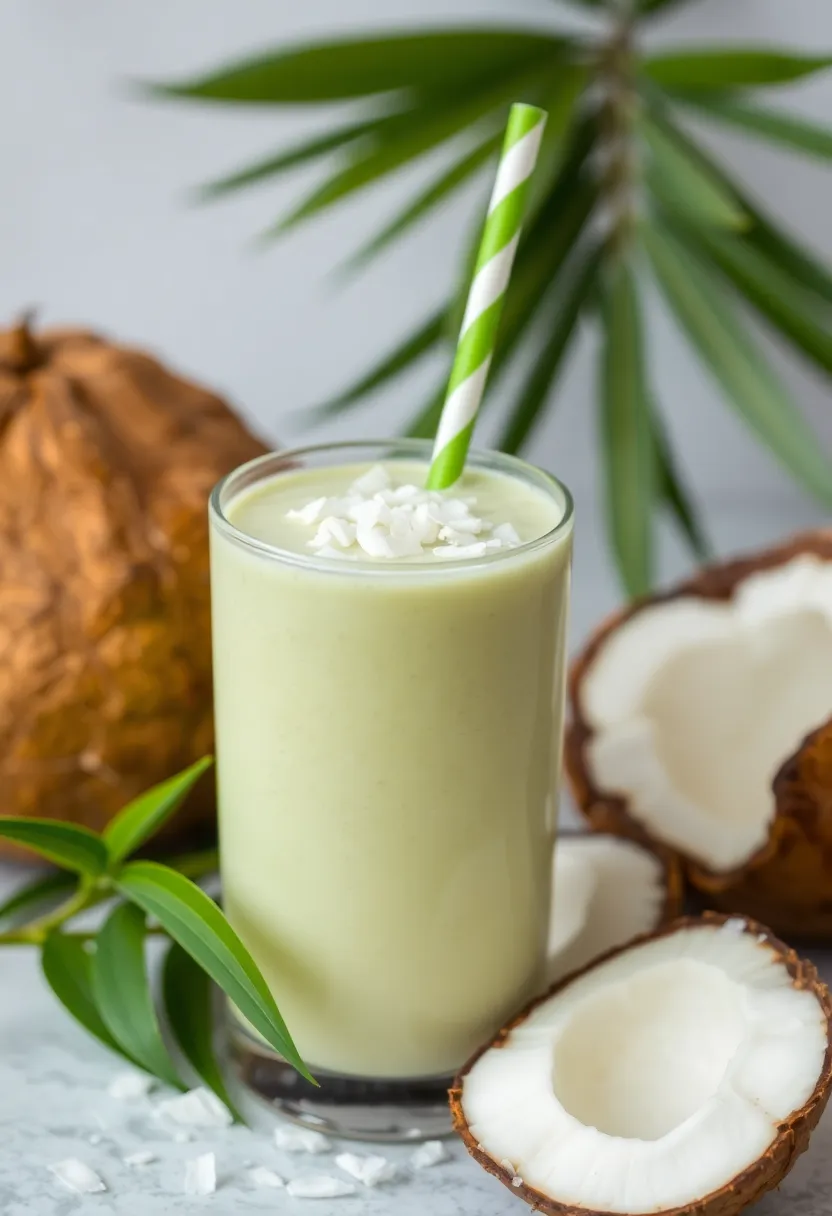 30 Green Tea Recipes for Fat Burning and Wellness - 16. Creamy Coconut Green Tea Smoothie