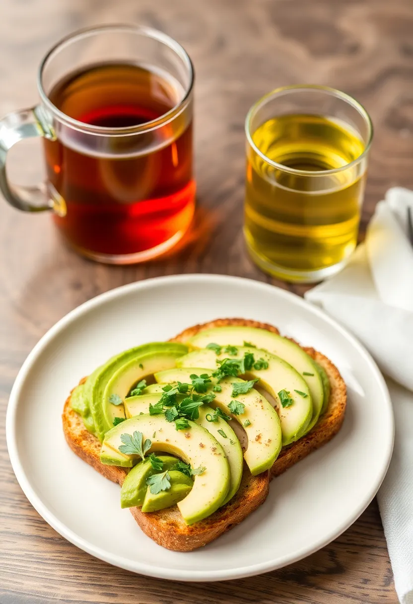 30 Green Tea Recipes for Fat Burning and Wellness - 21. Green Tea and Avocado Toast