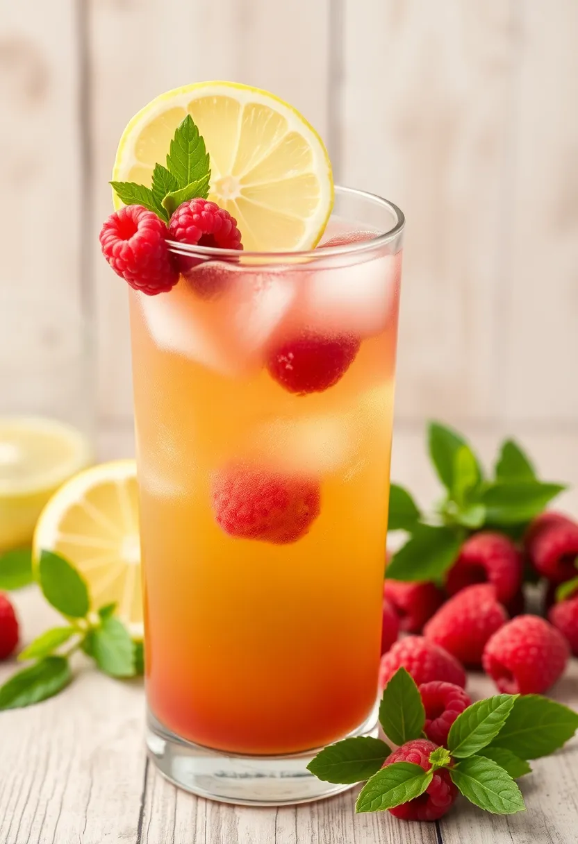 30 Green Tea Recipes for Fat Burning and Wellness - 23. Green Tea Raspberry Lemonade