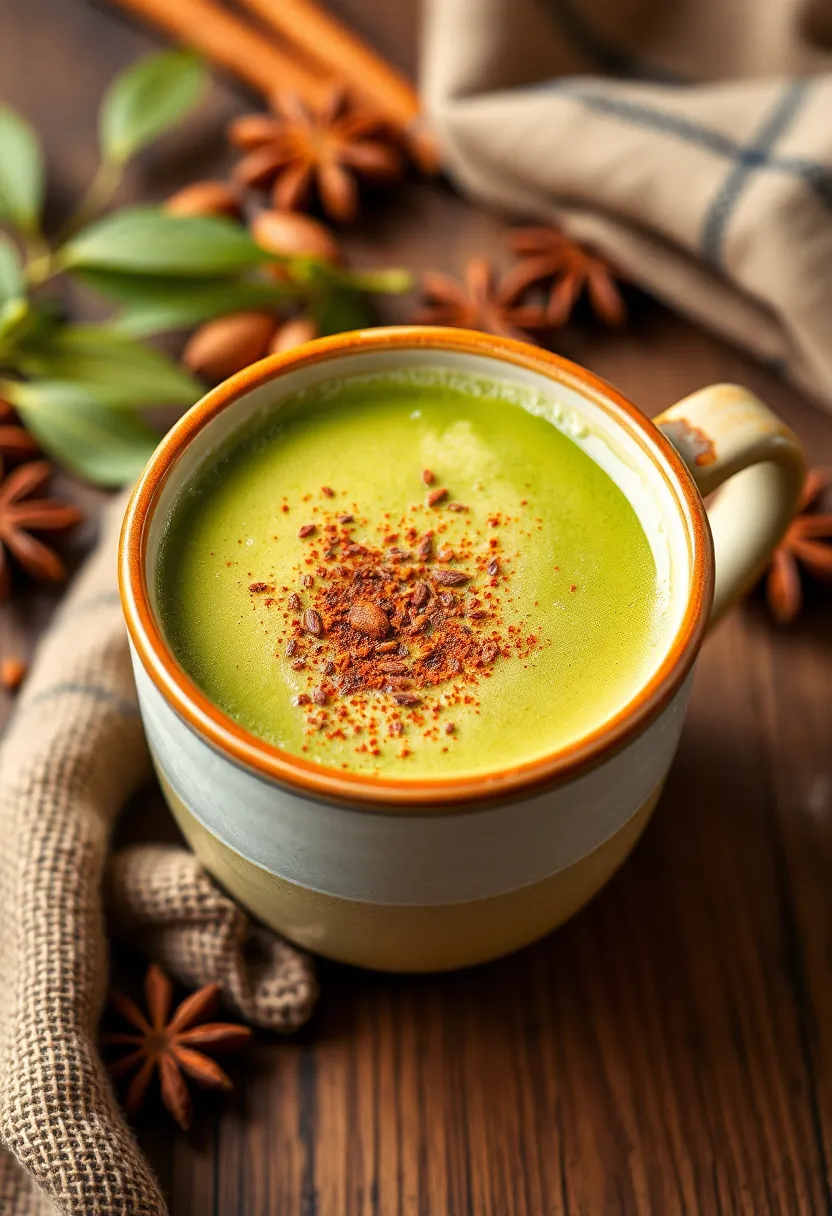 30 Green Tea Recipes for Fat Burning and Wellness - 27. Spicy Green Tea Latte