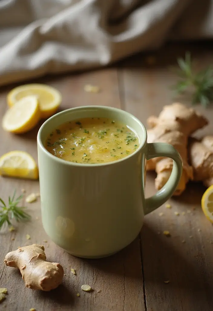 30 Green Tea Recipes for Fat Burning and Wellness - 8. Ginger Green Tea Tonic