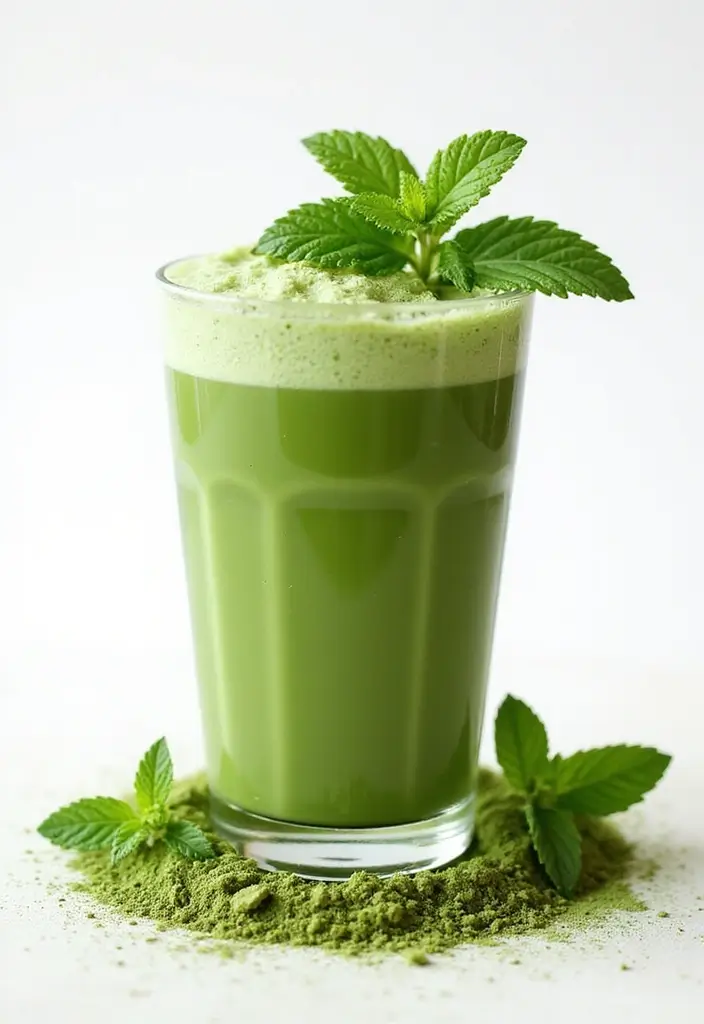 30 Green Tea Recipes for Fat Burning and Wellness - 9. Matcha Mint Green Tea