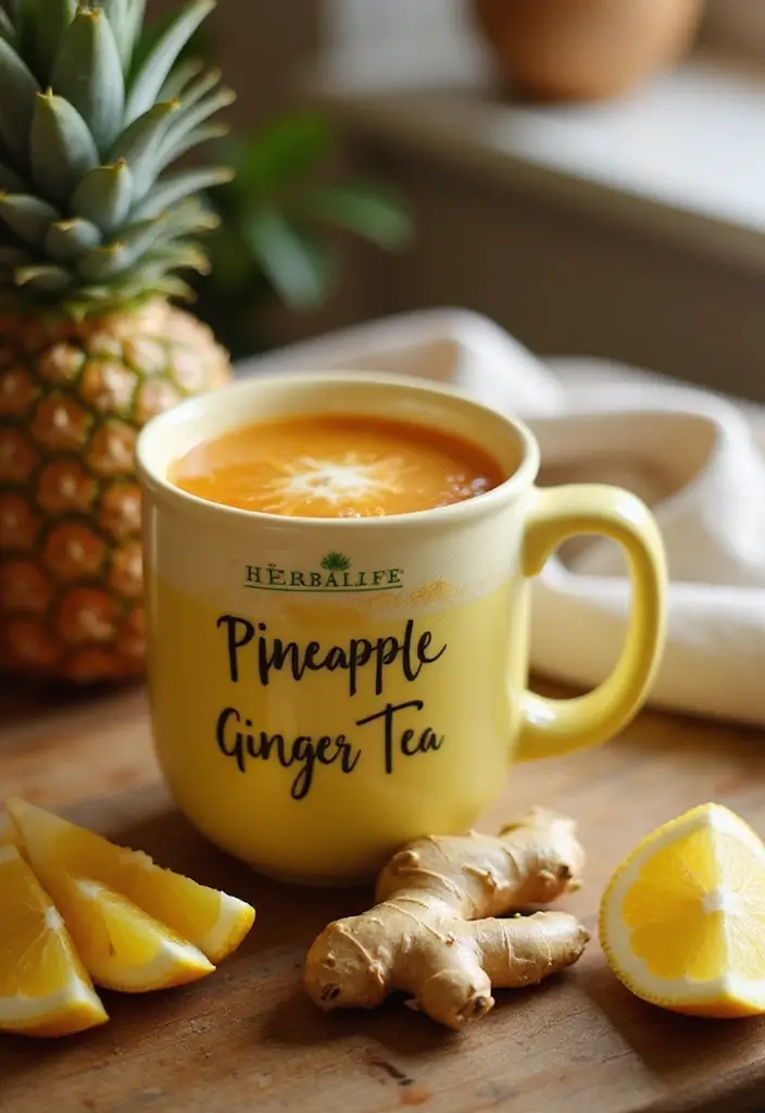 30 Herbalife Tea Recipes with Pineapple Liftoff Packed with Tropical Taste 156 30 Herbalife Tea Recipes with Pineapple Liftoff Packed with Tropical Taste - 24. Herbalife Spicy Pineapple Ginger Tea