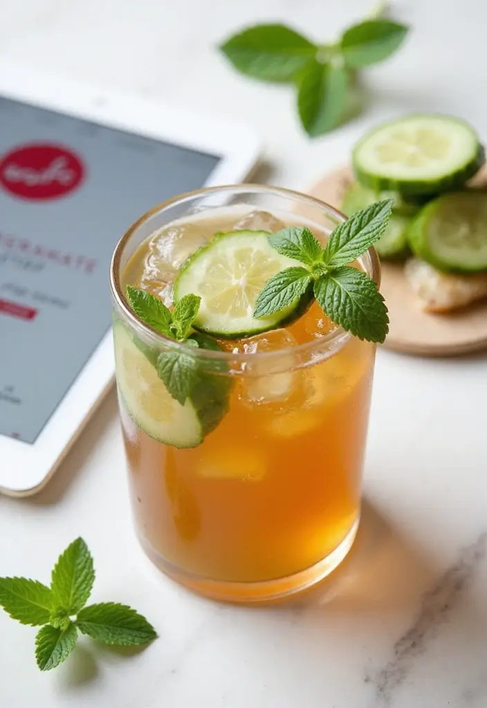 30 Herbalife Tea Recipes with Pomegranate Liftoff for a Refreshing Start 142 30 Herbalife Tea Recipes with Pomegranate Liftoff for a Refreshing Start - 22. Refreshing Cucumber Mint Tea
