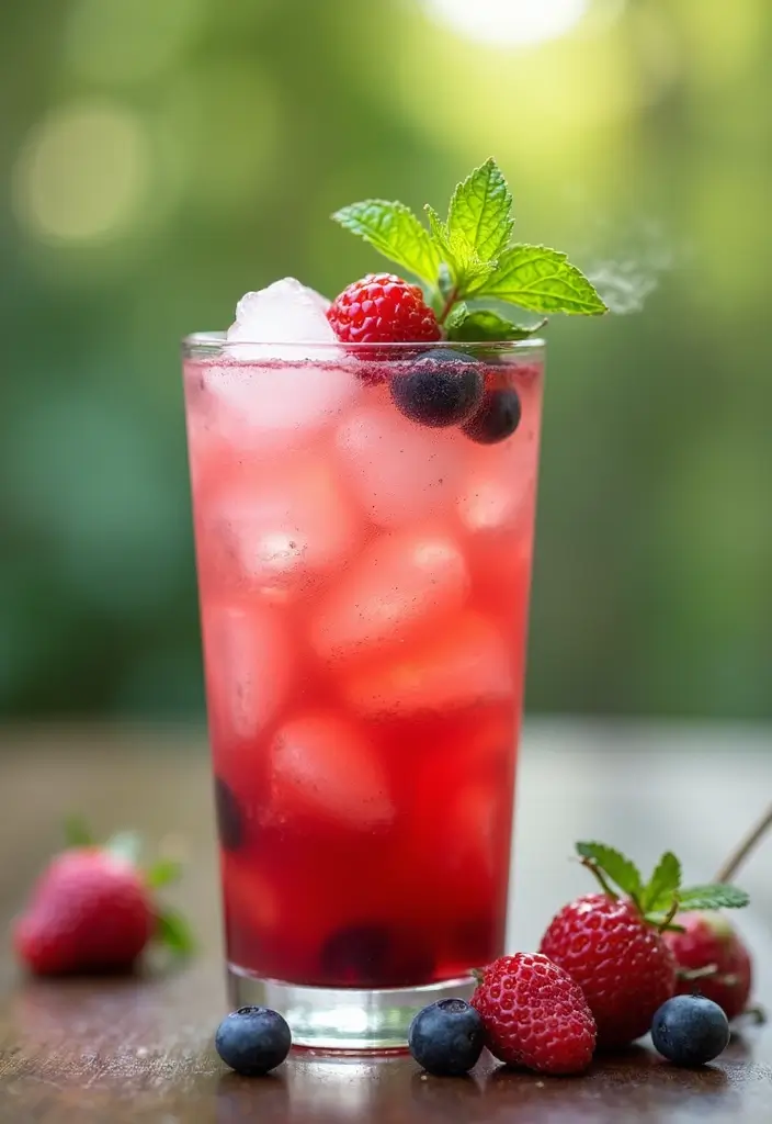 30+ Iced Matcha Tea Recipes for a Cool Energizing Sip 154 30+ Iced Matcha Tea Recipes for a Cool Energizing Sip - 23. Iced Matcha Berry Spritzer