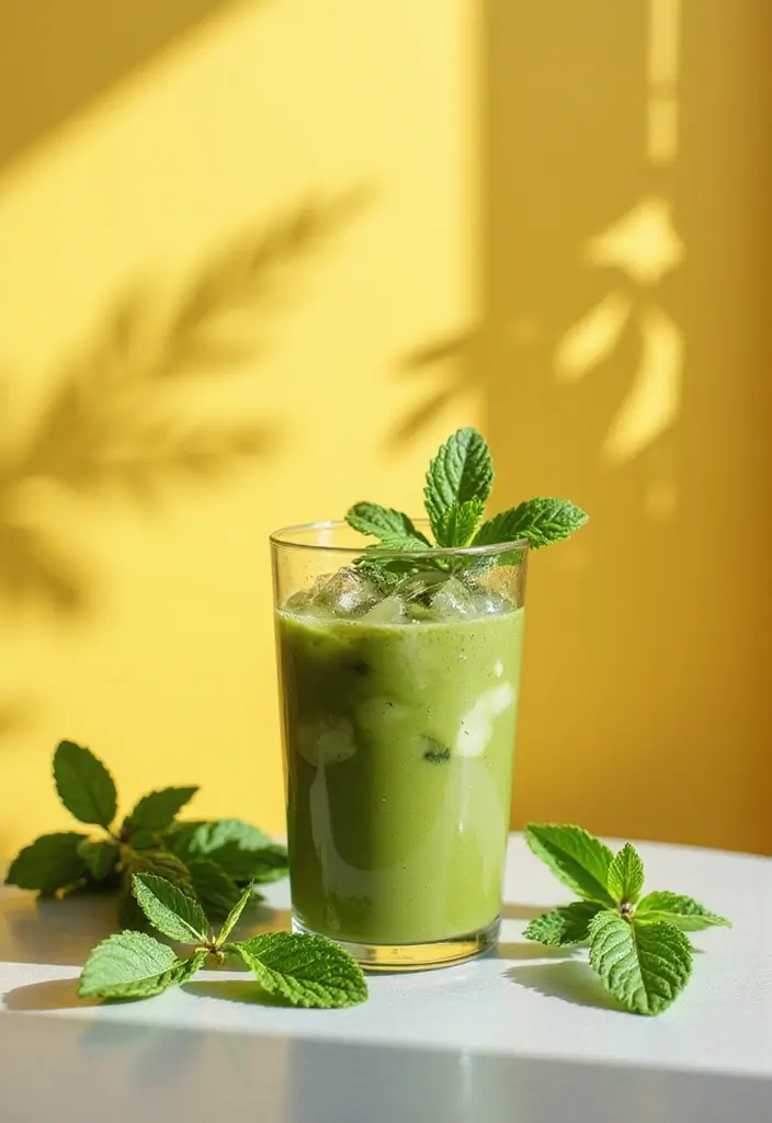 30+ Iced Matcha Tea Recipes for a Cool Energizing Sip 168 30+ Iced Matcha Tea Recipes for a Cool Energizing Sip - 25. Iced Matcha Tea with Mint