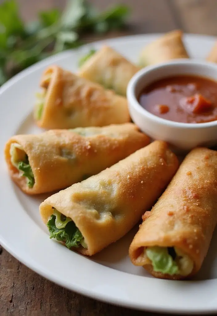 30 Indian Snack Recipes Perfect for Tea Time - 21. Vegetable Spring Rolls