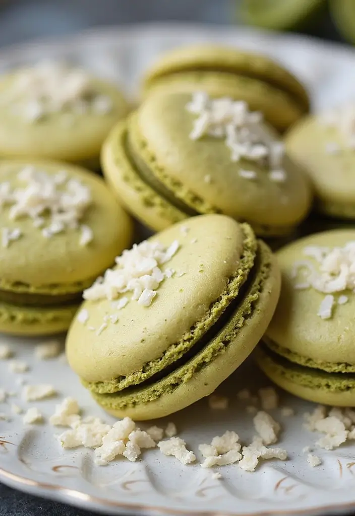 30 Matcha Green Tea Cookies Recipes for a Healthy Treat 22 30 Matcha Green Tea Cookies Recipes for a Healthy Treat - 4. Matcha Coconut Macaroons