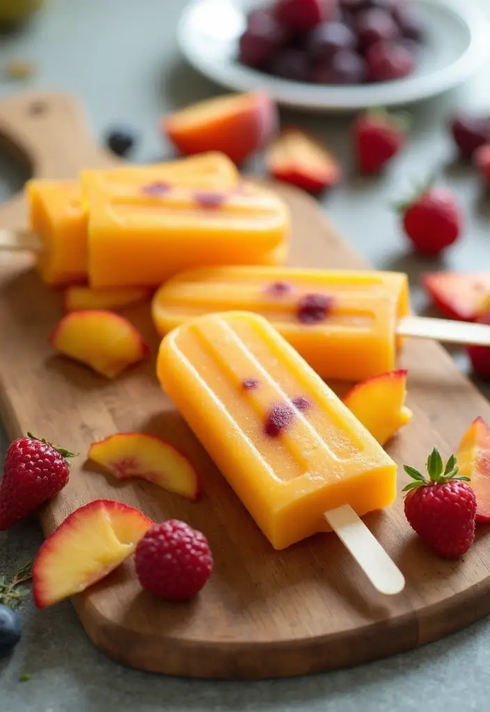 30+ Peach Mango Beverage Mix Herbalife Tea Recipes You’ll Love - 11. Peach Mango Herbal Tea Popsicles