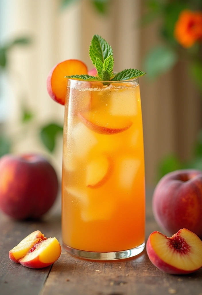 30+ Peach Mango Beverage Mix Herbalife Tea Recipes You’ll Love - 15. Peach Mango Herbal Tea Mocktail