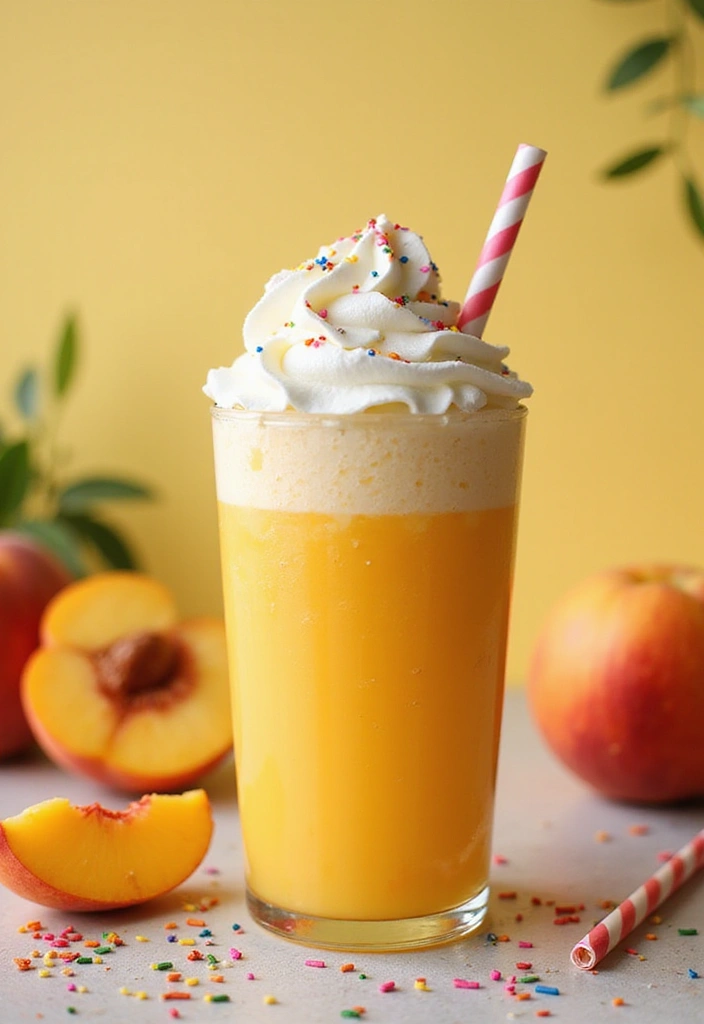 30+ Peach Mango Beverage Mix Herbalife Tea Recipes You’ll Love - 17. Creamy Peach Mango Herbal Milkshake