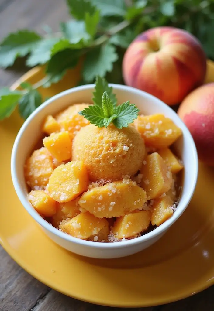 30+ Peach Mango Beverage Mix Herbalife Tea Recipes You’ll Love - 18. Peach Mango Herbal Tea Granita