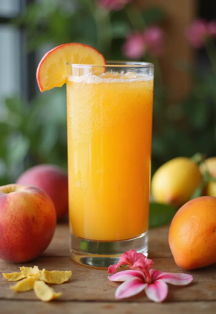 30+ Peach Mango Beverage Mix Herbalife Tea Recipes You’ll Love - 2. Sparkling Peach Mango Refresher