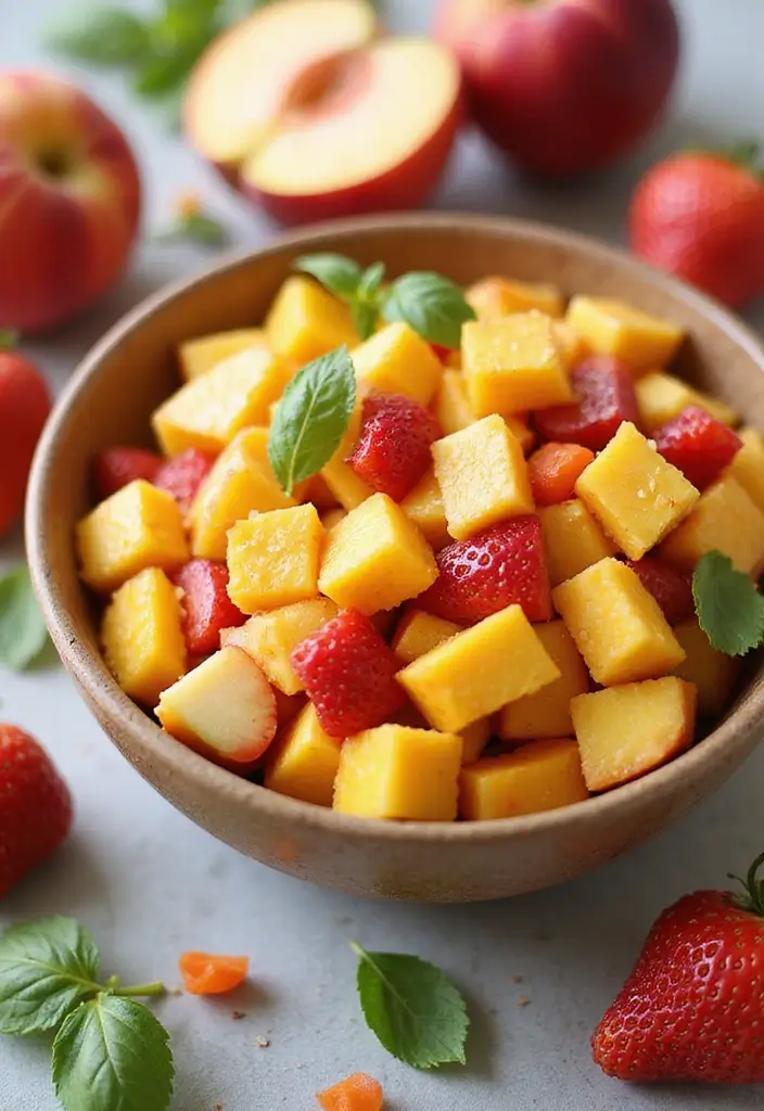 30+ Peach Mango Beverage Mix Herbalife Tea Recipes You’ll Love - 20. Peach Mango Herbal Tea Fruit Salad