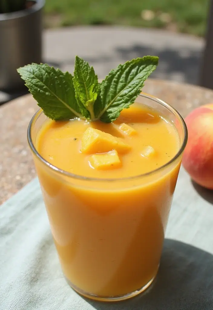 30+ Peach Mango Beverage Mix Herbalife Tea Recipes You’ll Love - 22. Chilled Peach Mango Herbal Tea Soup