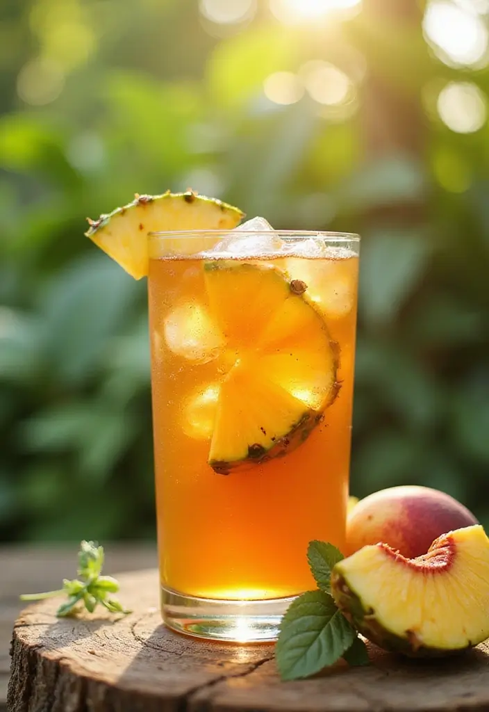 30+ Peach Mango Beverage Mix Herbalife Tea Recipes You’ll Love - 4. Tropical Peach Mango Iced Herbal Tea