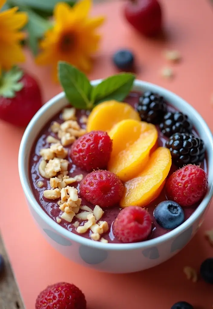30+ Peach Mango Beverage Mix Herbalife Tea Recipes You’ll Love - 6. Peach Mango Herbal Tea Smoothie Bowl