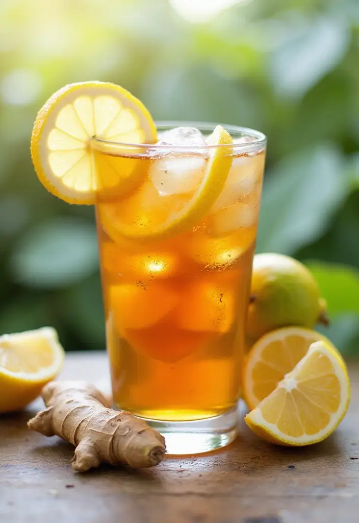 30 Relaxing Tea Recipes for a Peaceful Summer Day 109 30 Relaxing Tea Recipes for a Peaceful Summer Day - 17. Lemon Ginger Iced Tea