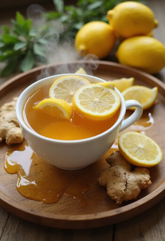 30+ Sore Throat Tea Recipes for Natural Relief 1 30+ Sore Throat Tea Recipes for Natural Relief - 1. Honey Lemon Ginger Tea