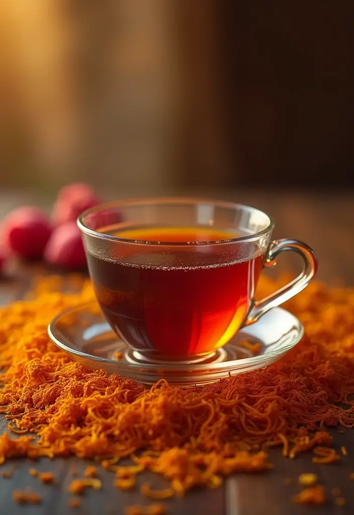 30+ Sore Throat Tea Recipes for Natural Relief 138 30+ Sore Throat Tea Recipes for Natural Relief - 22. Saffron Tea