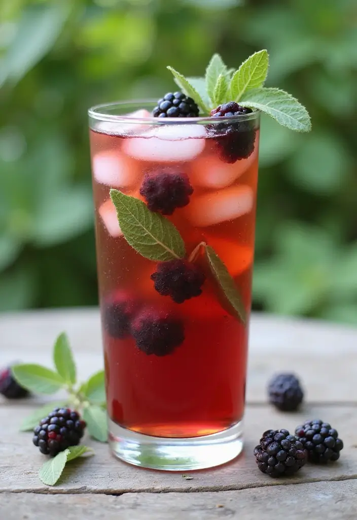 30 Summer Iced Tea Recipes for Refreshing Days 92 30 Summer Iced Tea Recipes for Refreshing Days - 14. Blackberry Sage Iced Tea