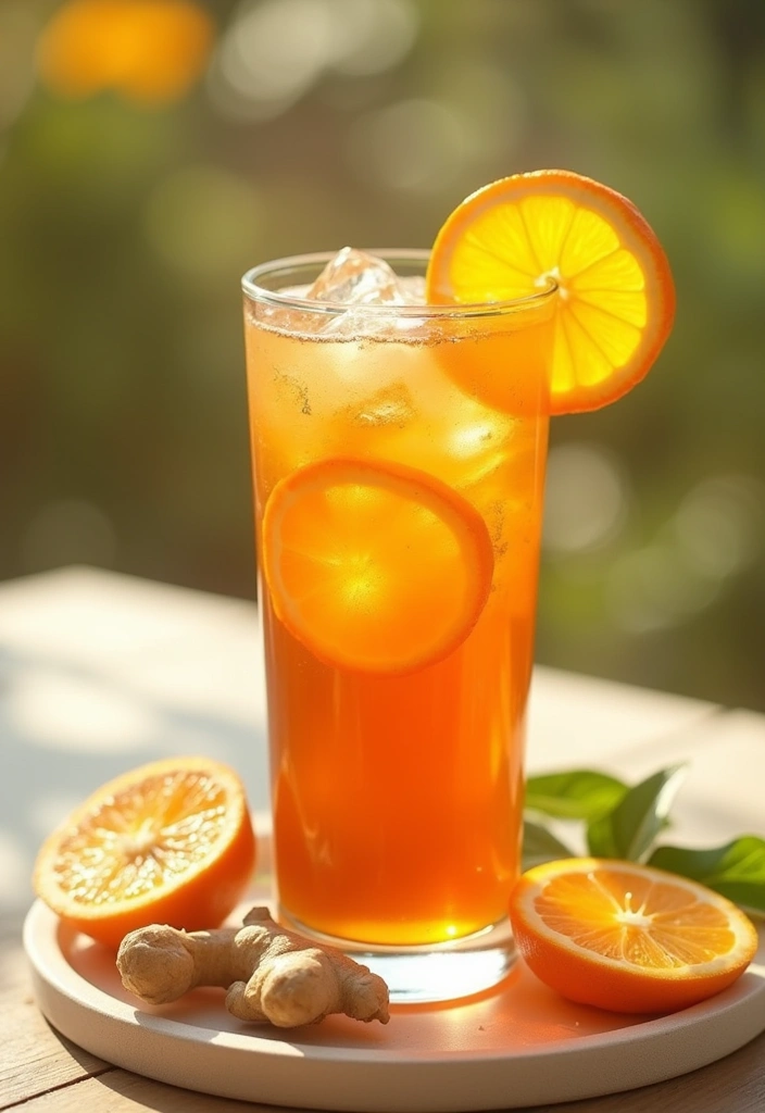 30 Summer Iced Tea Recipes for Refreshing Days 181 30 Summer Iced Tea Recipes for Refreshing Days - 27. Orange Ginger Iced Tea