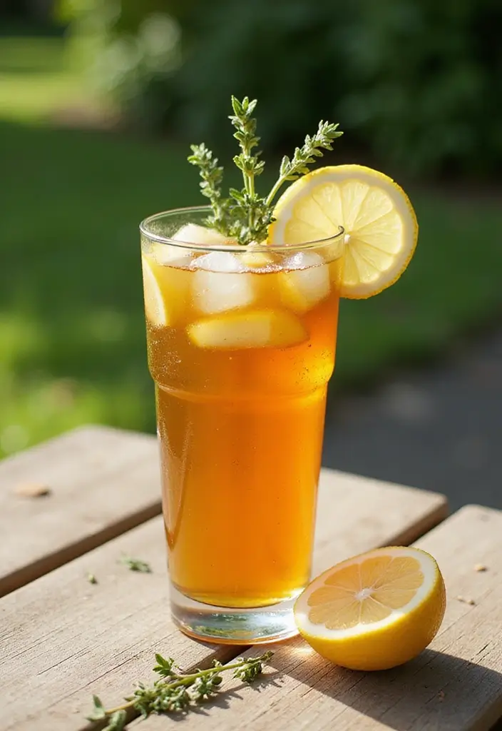 30 Summer Iced Tea Recipes for Refreshing Days 188 30 Summer Iced Tea Recipes for Refreshing Days - 28. Lemon Thyme Iced Tea