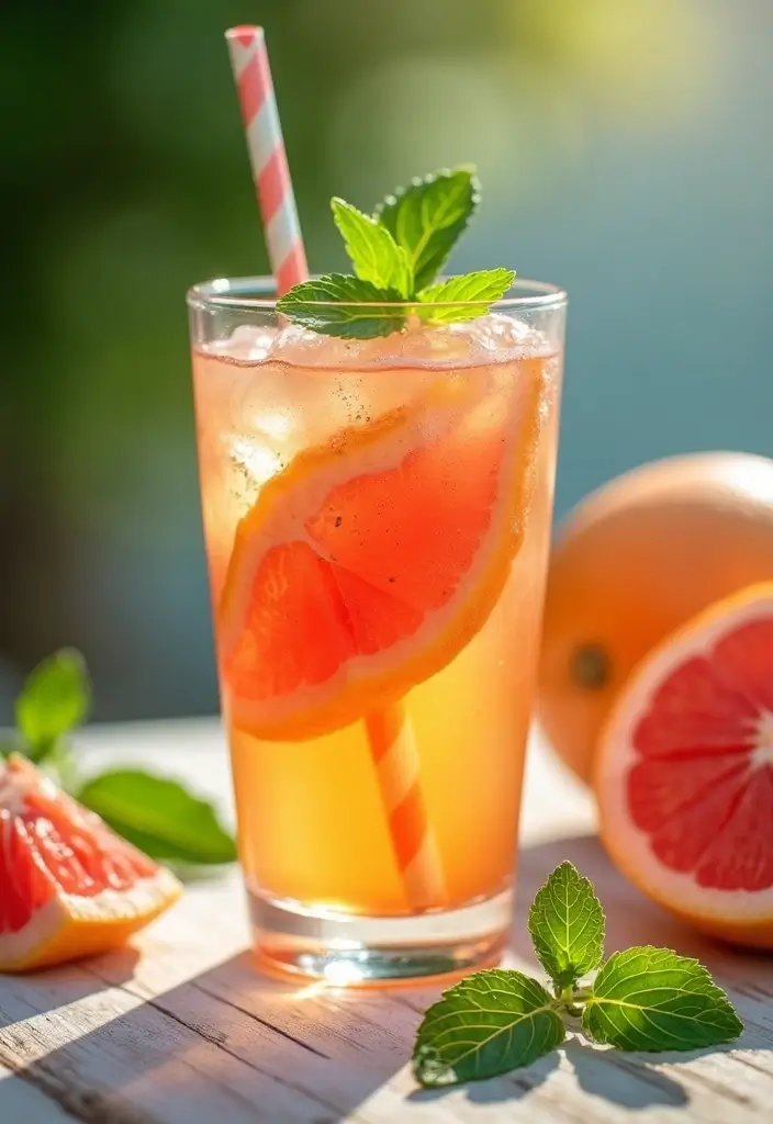 30 Summer Iced Tea Recipes for Refreshing Days 195 30 Summer Iced Tea Recipes for Refreshing Days - 29. Grapefruit Mint Iced Tea