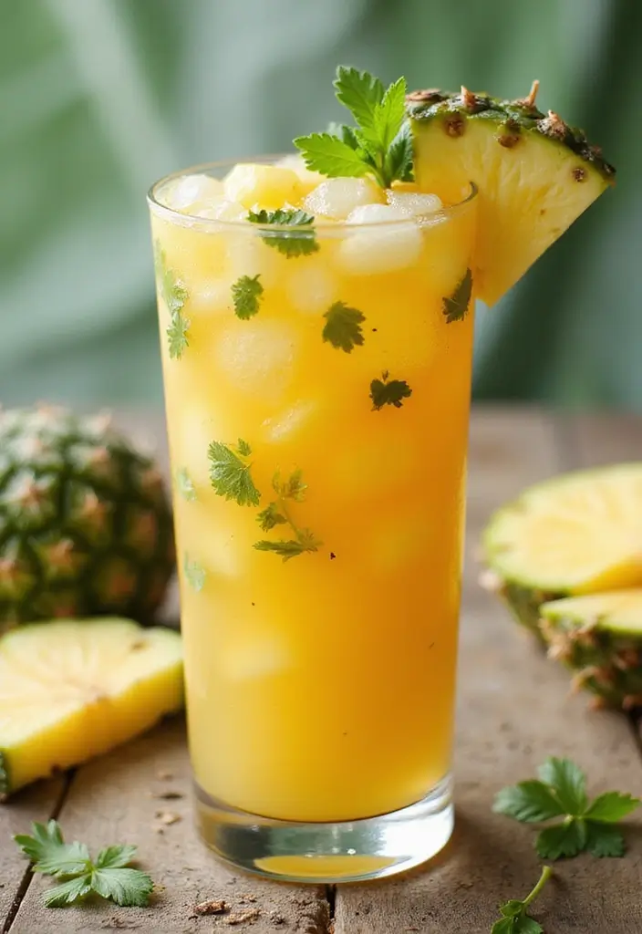 30 Summer Iced Tea Recipes for Refreshing Days 202 30 Summer Iced Tea Recipes for Refreshing Days - 30. Pineapple Cilantro Iced Tea